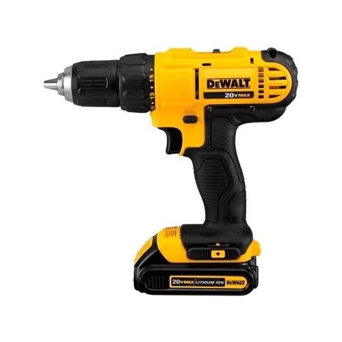 Аккумуляторный шуруповерт DeWalt DCD791 — фотография оборудования на белом фоне