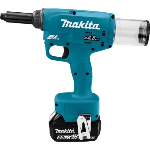 Аккумуляторный заклепочник Makita LXT DRV250Z — фотография оборудования на белом фоне