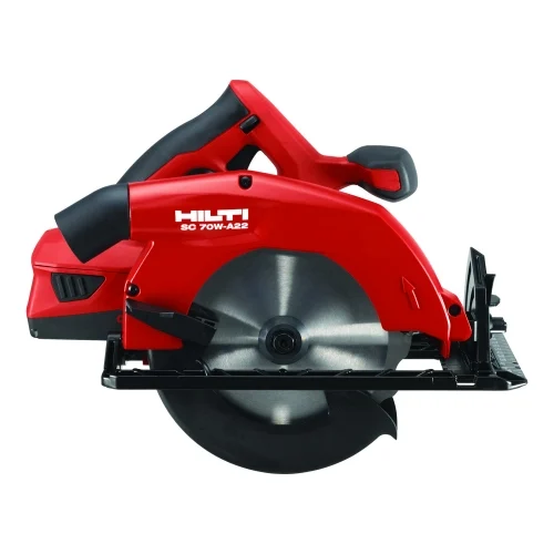 Аккумуляторная циркулярная пила Hilti SC 70W-A22 — фотография оборудования на белом фоне