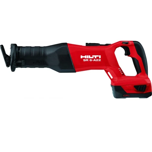 Аккумуляторная сабельная пила Hilti SR 6-A22 — фотография оборудования на белом фоне