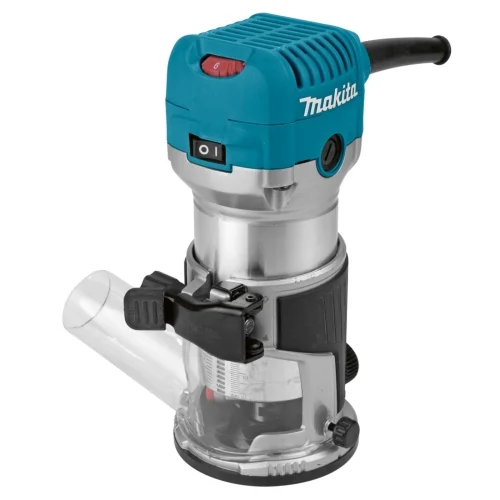 Фрезер кромочный Makita RT0700CX2 — фотография оборудования на белом фоне