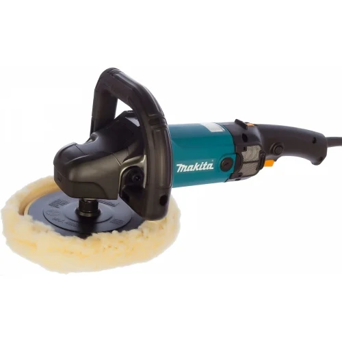 Полировальная шлифовальная машина Makita 9237CB — фотография оборудования на белом фоне